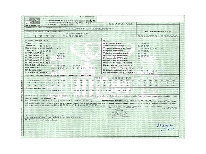 renault clio del año 2006