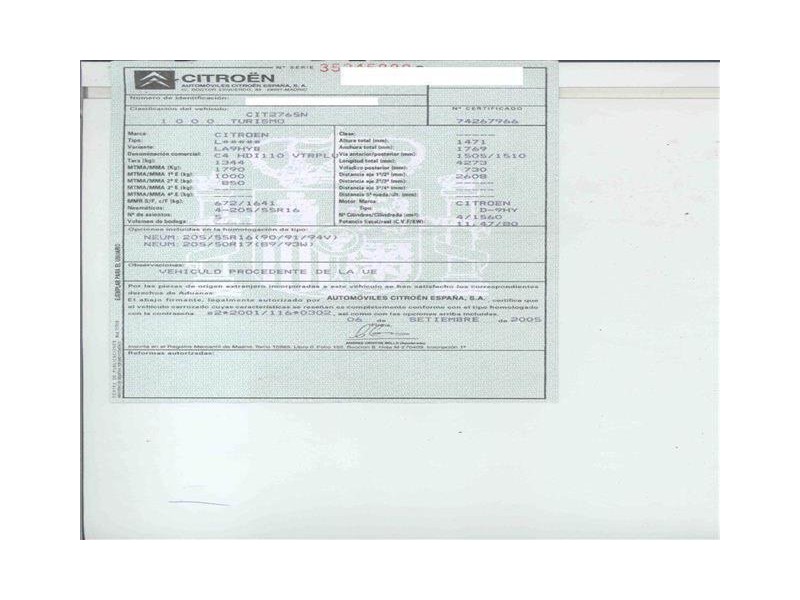 citroen c 4 del año 2005