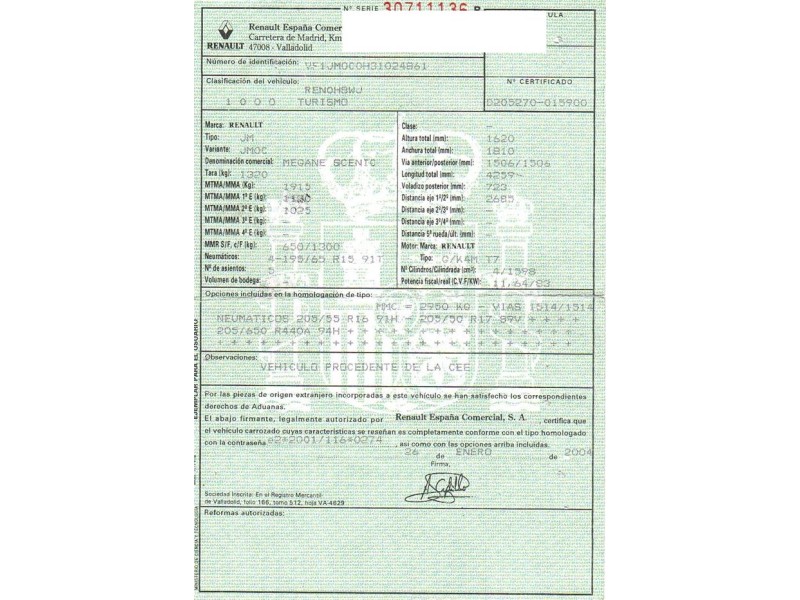 renault scenic del año 2004