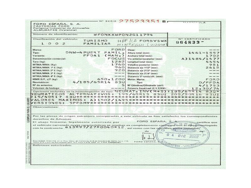 ford focus del año 2002
