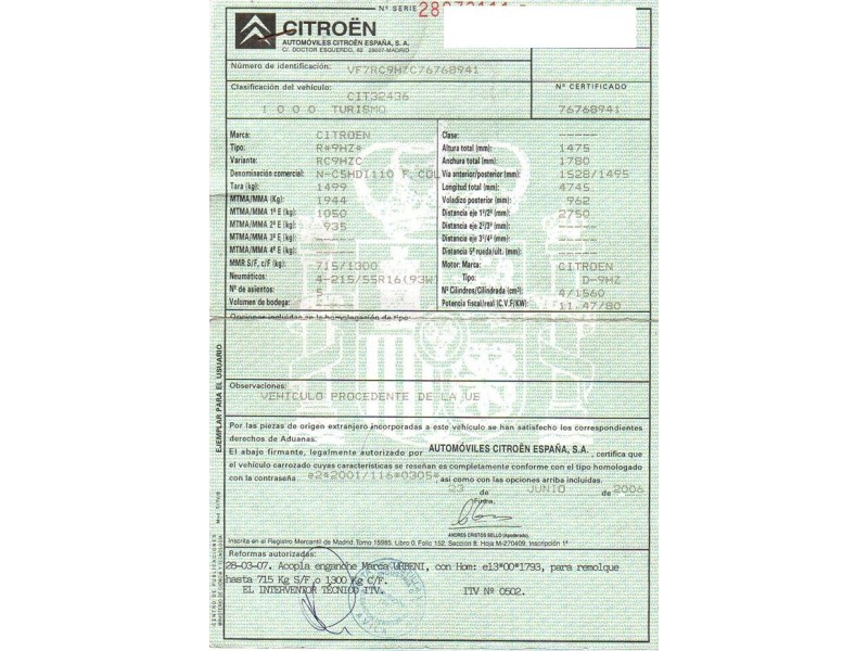 citroen c5 del año 2006