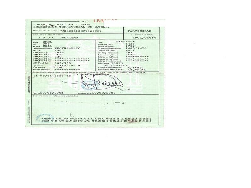 opel vectra del año 1996