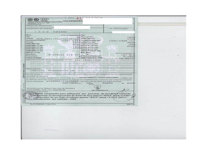 volkswagen caddy del año 2008