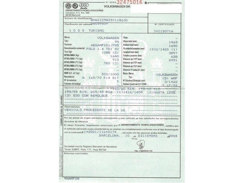 volkswagen polo del año 2005