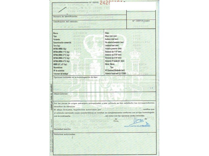 citroen xsara del año 2001