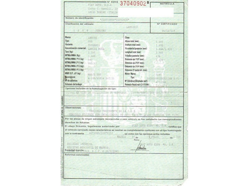 lancia musa del año 2007