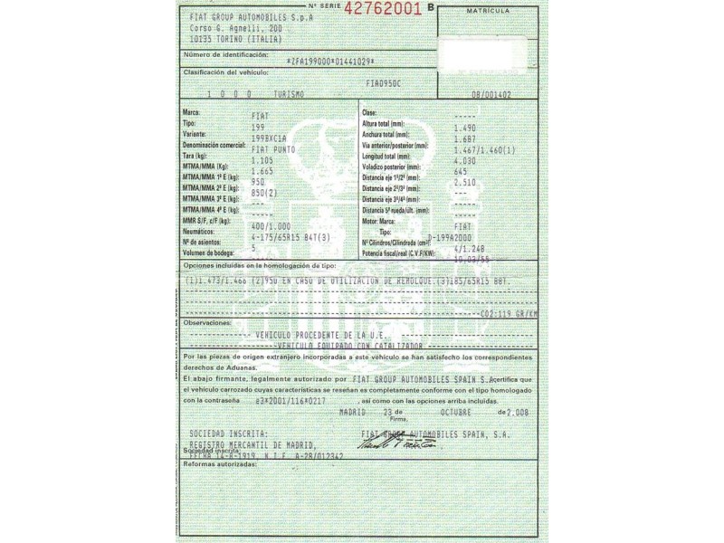 fiat punto del año 2008