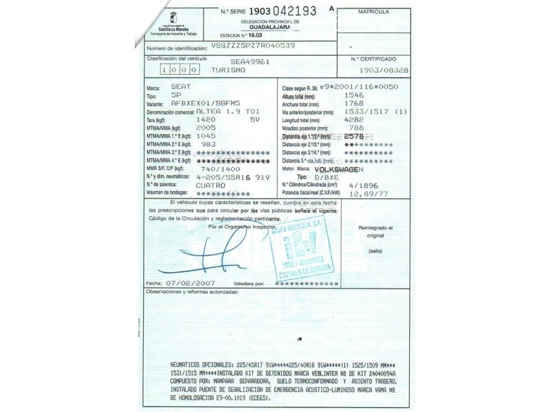 seat altea del año 2004