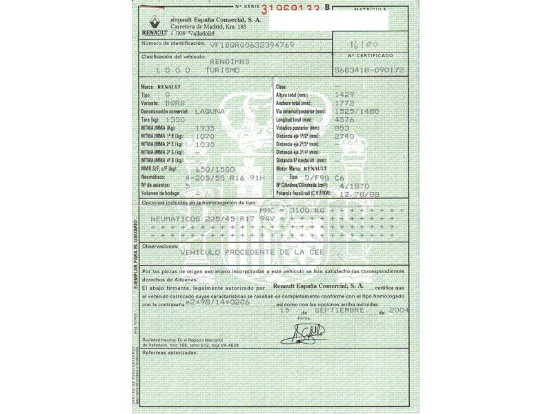 renault laguna del año 2004