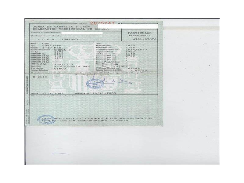 opel omega del año 1996