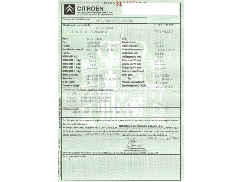 citroen c 2 del año 2004