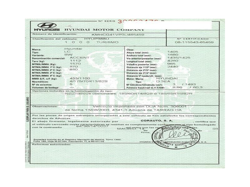 hyundai accent del año 2003