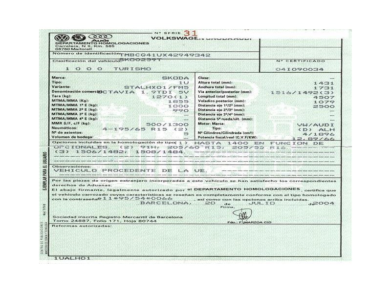 skoda octavia del año 2004