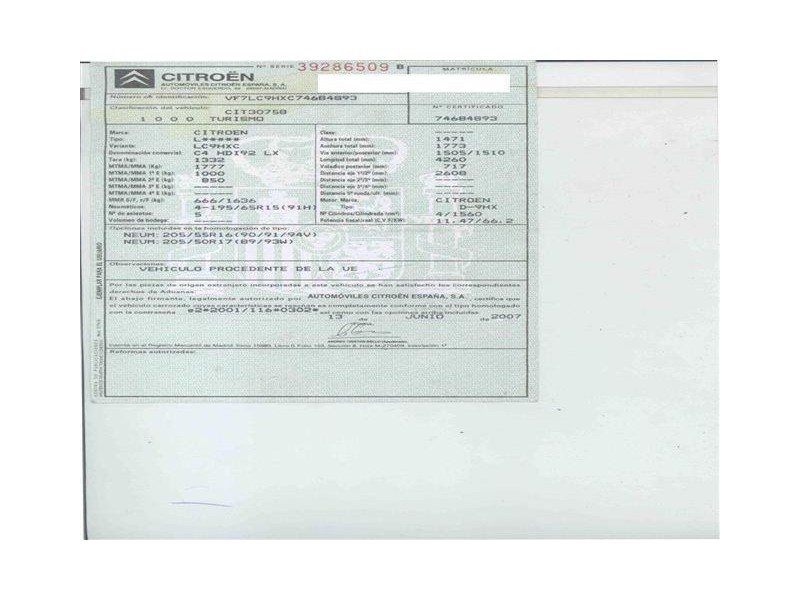 citroen c 4 del año 2007