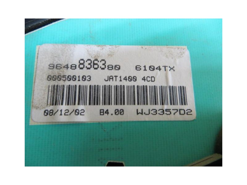 Recambio de cuadro instrumentos : citroen berlingo : 2.0 hdi -rhy (89,76cv) 5p [2002] para citroen berlingo 2.0 hdi -rhy referen