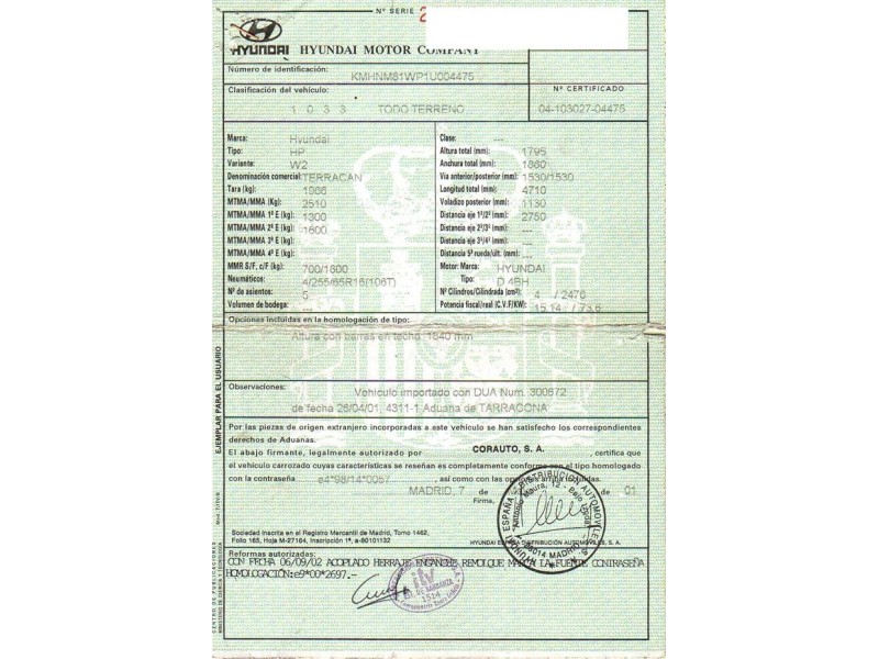 hyundai terracan del año 2002