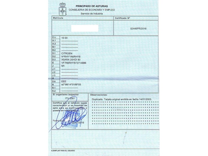 citroen xsara del año 2003