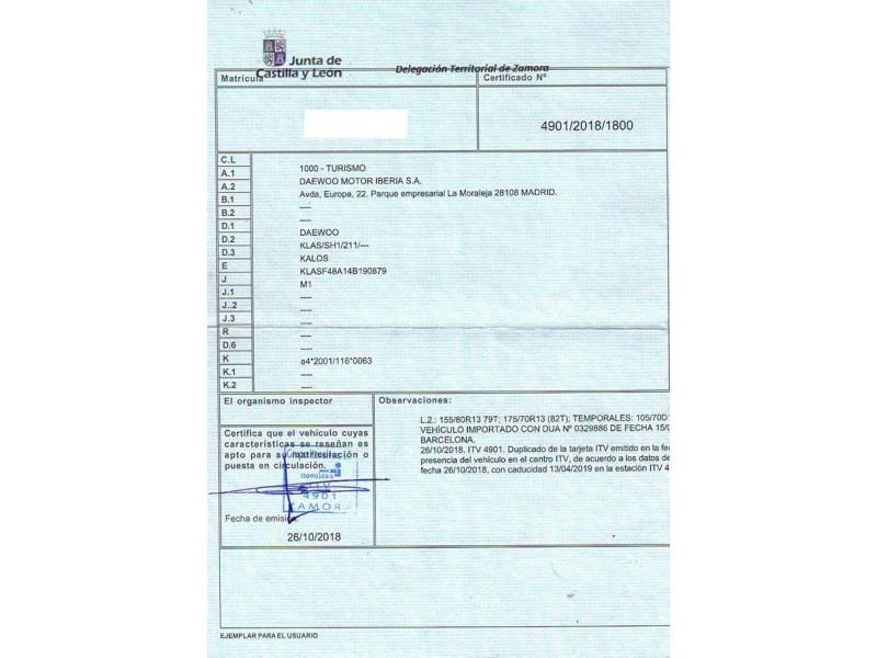 daewoo kalos del año 2004