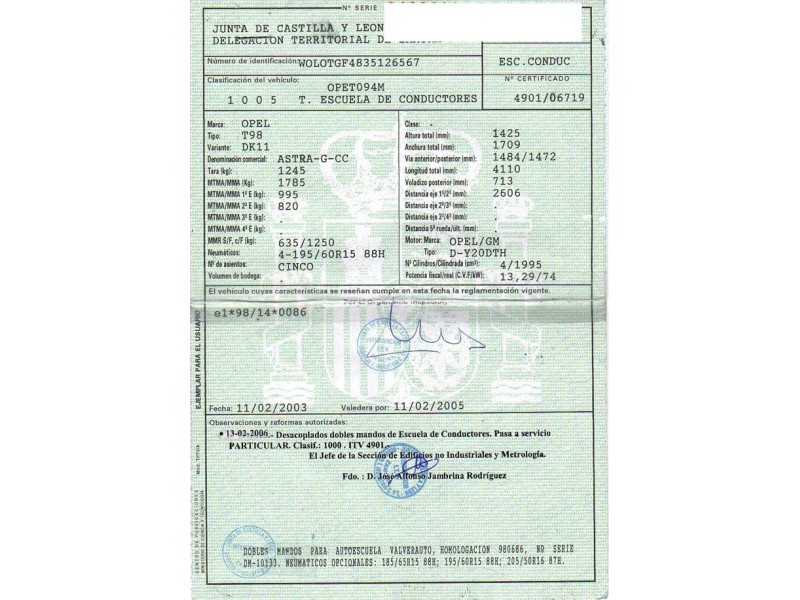 opel astra del año 2003