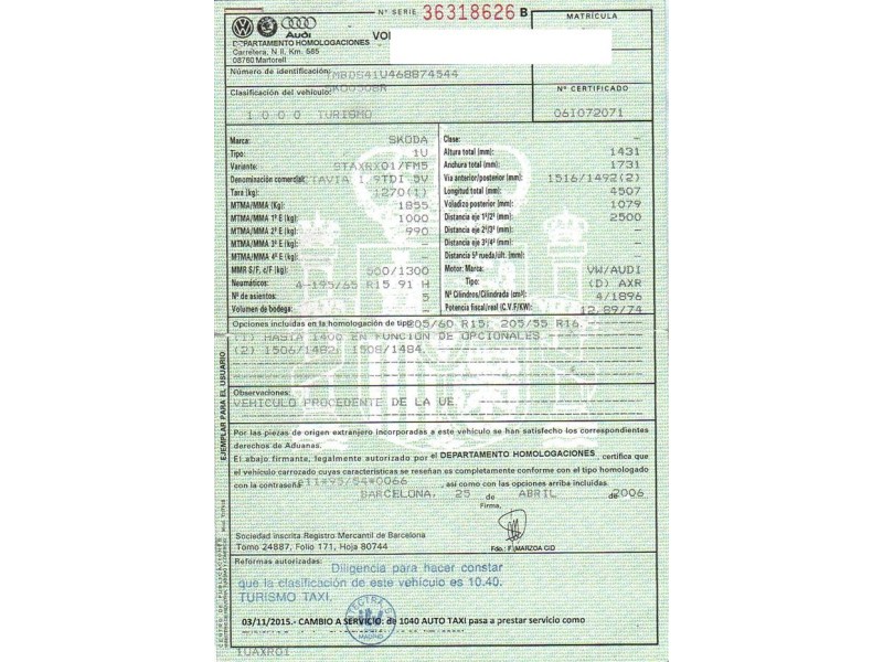 skoda octavia del año 2006