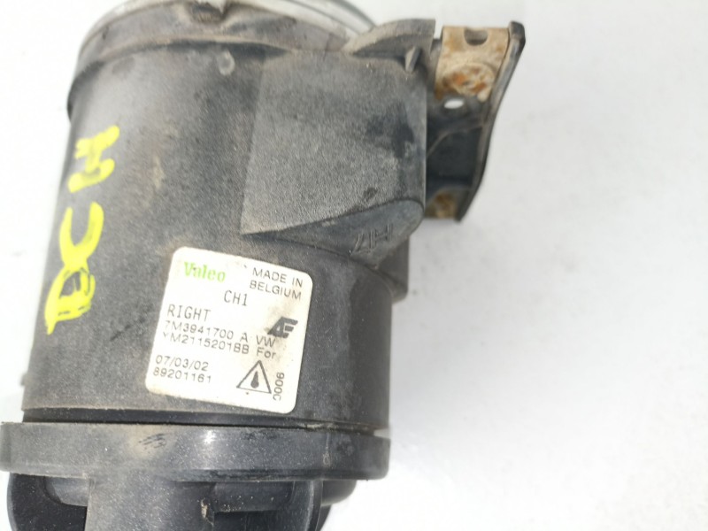 Recambio de antiniebla derecho para volkswagen sharan (7m6/7m9) comfortline referencia OEM IAM 7M3941700A  