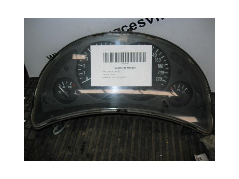 Recambio de cuadro instrumentos : opel corsa : 1.4 g (g-z14xe) (89,76cv) 5p [2002] para opel corsa 1.4 g (g-z14xe) referencia OE