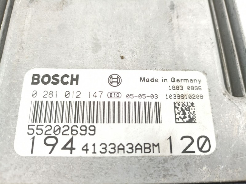 Recambio de centralita para fiat croma 1.9 jtd -939a1000 (119,64cv 1.9 jtd -939a1000 5p referencia OEM IAM 0281012147 55202699 