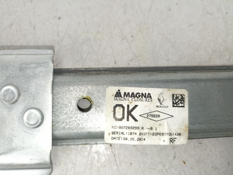 Recambio de elevalunas delantero derecho para dacia logan ii laureate referencia OEM IAM 807209299R  