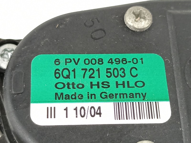 Recambio de potenciometro aceleracion para seat leon 1.6 g referencia OEM IAM 6Q1721503C 6PV00849601 