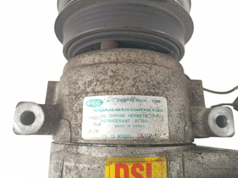 Recambio de compresor aire acondicionado para hyundai accent 1.5 td 3 cilindros referencia OEM IAM DYOA-02  