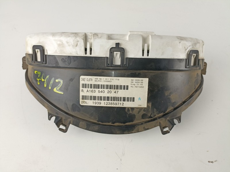 Recambio de cuadro instrumentos para m. benz ml 320 g-112942 163 referencia OEM IAM A1635402047  