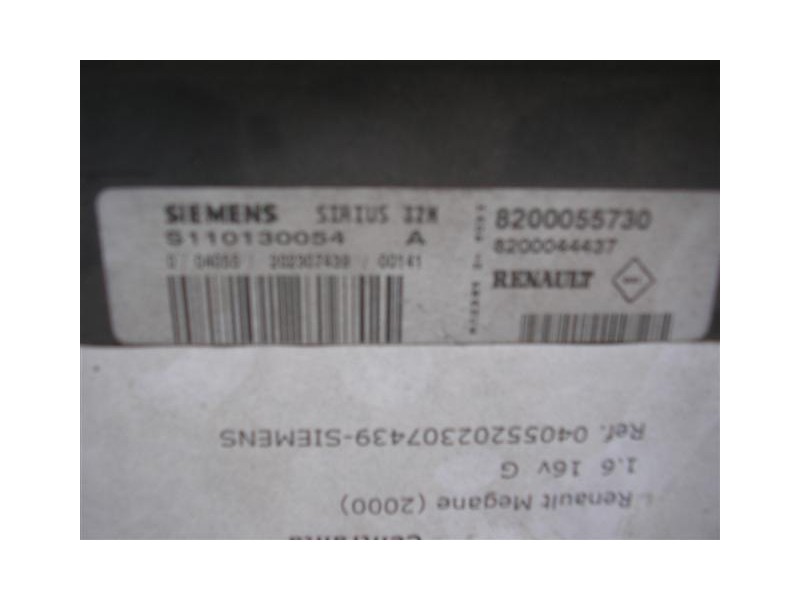 Recambio de centralita : renault megane : 1.6 16v g [2000] para renault megane 1.6 16v g referencia OEM IAM 04055202307439-SIEME
