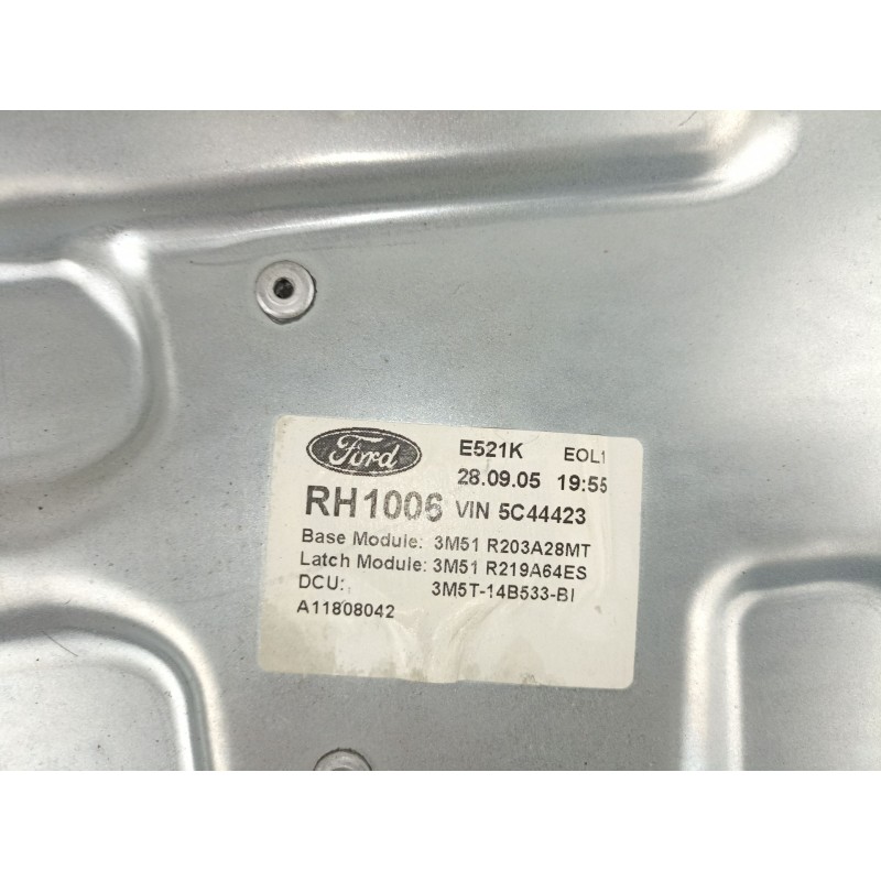 Recambio de elevalunas delantero derecho para ford focus c-max 2.0 tdci referencia OEM IAM 3M5T14B533BJ 3M51R203A29MT 