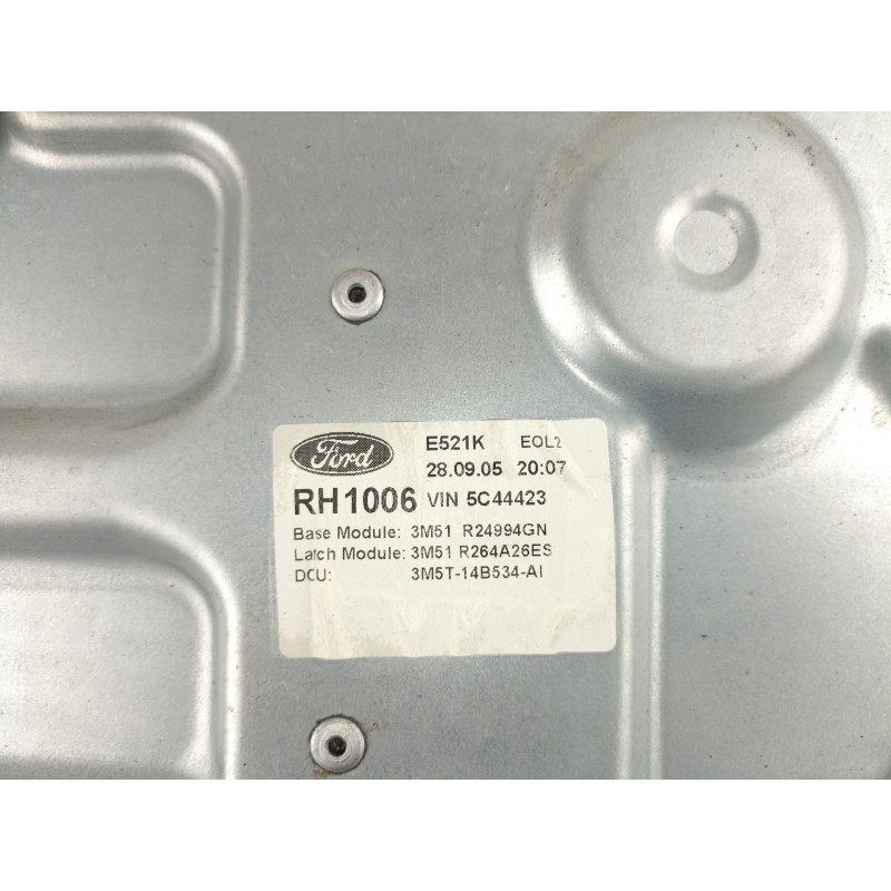 Recambio de elevalunas trasero derecho para ford focus c-max 2.0 tdci referencia OEM IAM 3M5T14B534AI 3M51R24994GN 