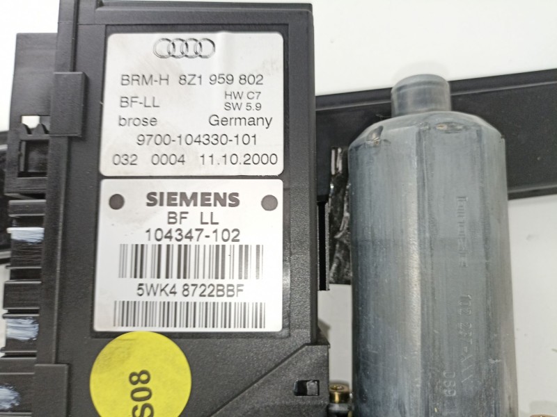 Recambio de elevalunas delantero derecho para audi a2 (8z) 1.4 referencia OEM IAM 8Z1959802 9700104330101 