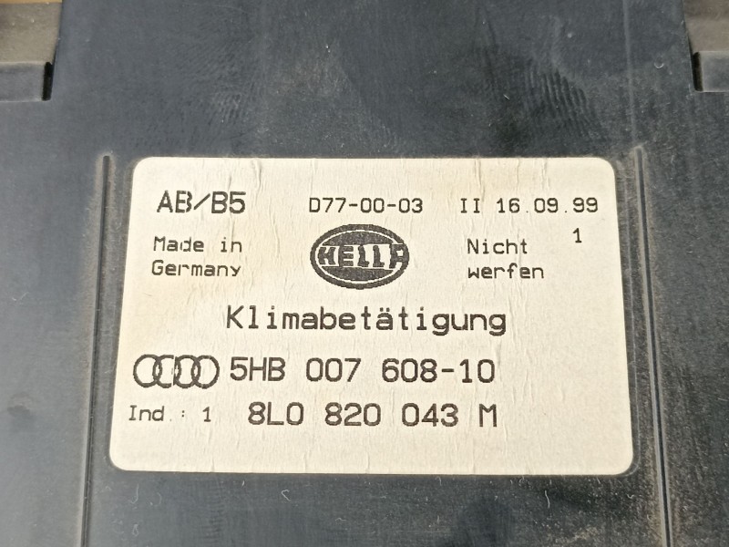 Recambio de mandos calefaccion aire para audi a3 (8l) 1.8 ambiente referencia OEM IAM 8L0820043M 5HB00760810 