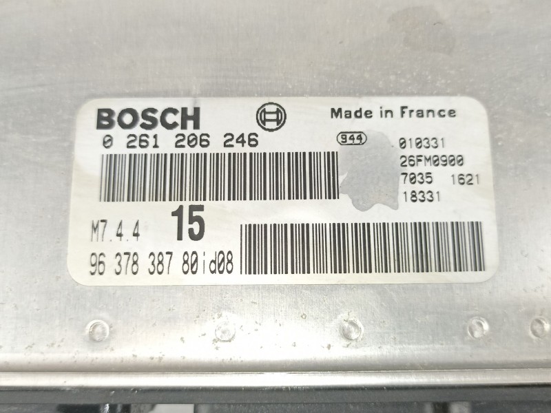 Recambio de centralita para peugeot 106 1.1 g referencia OEM IAM 9637838780 0261206246 
