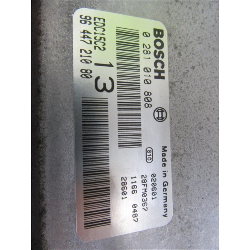 Recambio de centralita : citroen c 5 : 2.0 hdi (108,77cv) [2002] para citroen c 5 2.0 hdi referencia OEM IAM 0281010808  