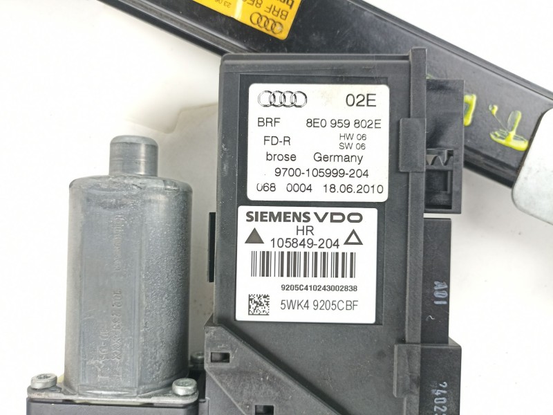 Recambio de elevalunas trasero derecho para seat exeo berlina (3r2) sport referencia OEM IAM 8E0839462C  