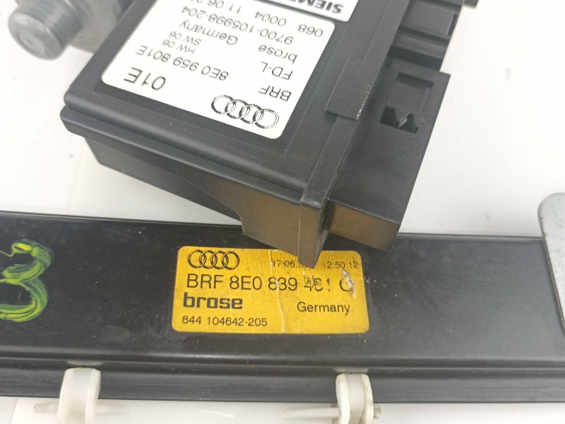 Recambio de elevalunas trasero izquierdo para seat exeo berlina (3r2) sport referencia OEM IAM 8E0839461C8E0959801E HL105848204 