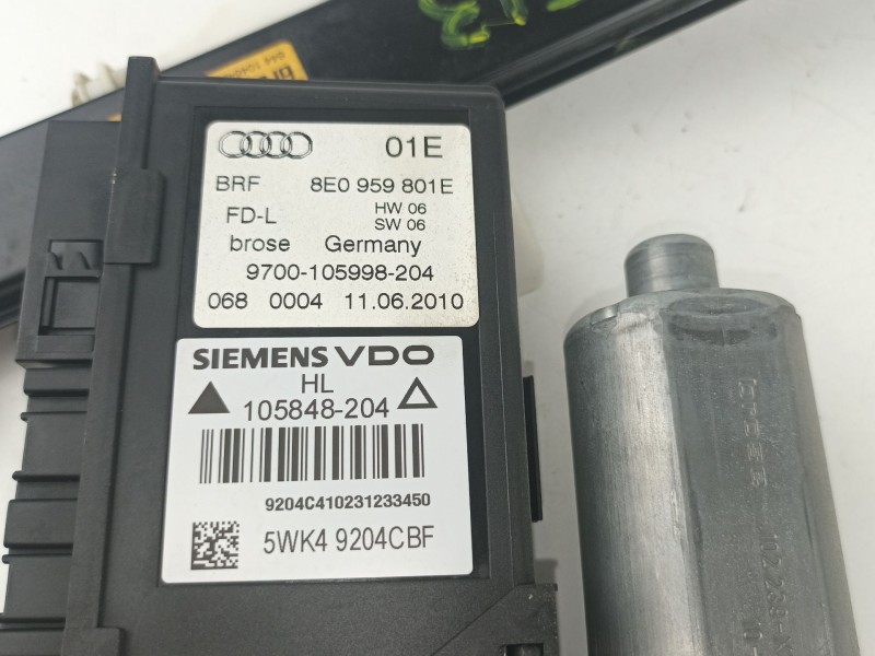 Recambio de elevalunas trasero izquierdo para seat exeo berlina (3r2) sport referencia OEM IAM 8E0839461C8E0959801E HL105848204 