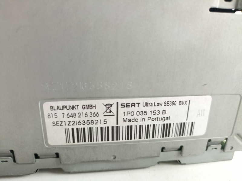 Recambio de radio cd/mp3 para seat leon (1p1) reference referencia OEM IAM 1P0035153B 8157648216366 
