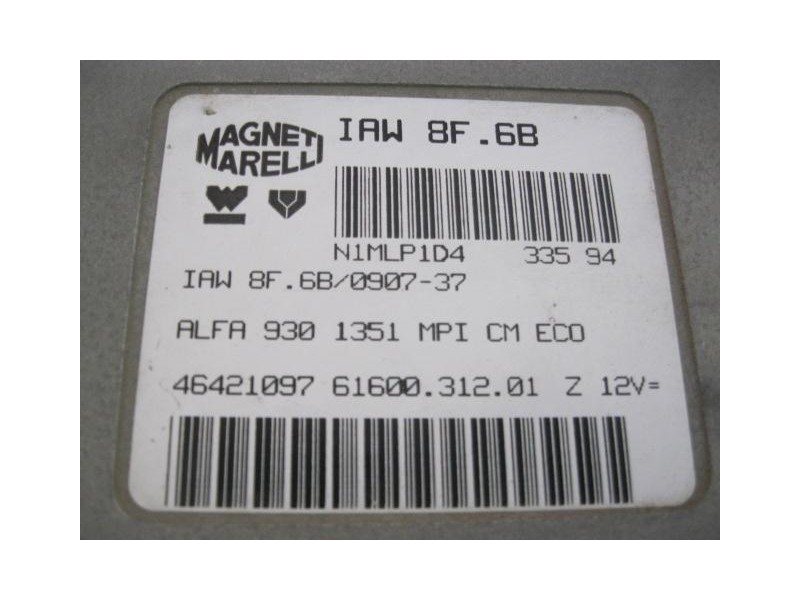 Recambio de centralita alfa romeo 145 14 g 1995 para alfa romeo 145 1.4 g ar33501gasolina referencia OEM IAM IAW8F.6B/0907-37  
