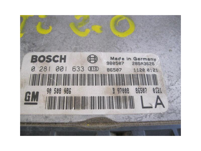 Recambio de centralita opel vectra 20 tdi 2000 para opel vectra 2.0 d -x20dth referencia OEM IAM 0281001633  