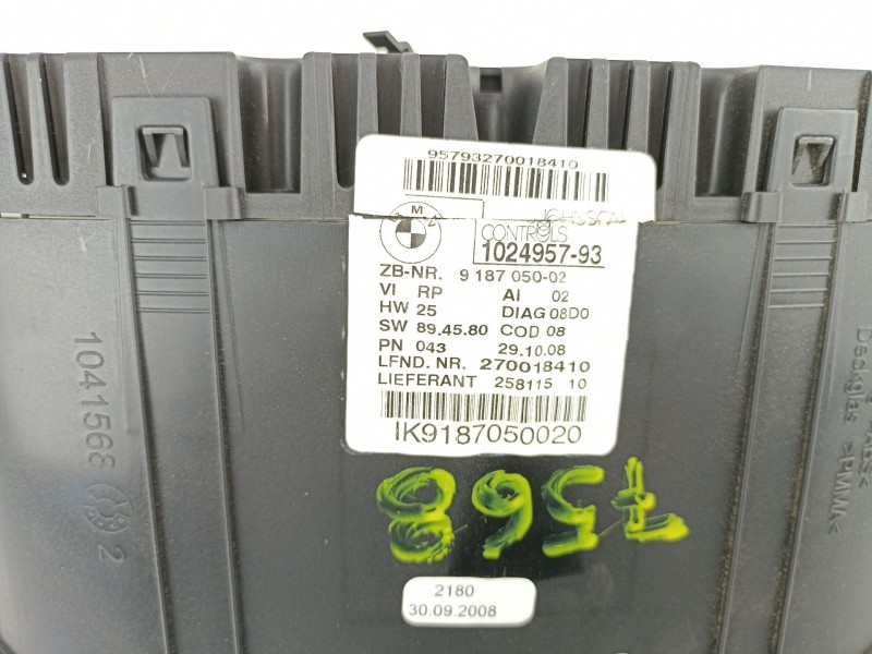 Recambio de cuadro instrumentos para bmw serie 1 coupe (e82) 123d referencia OEM IAM 918705002 102495793 