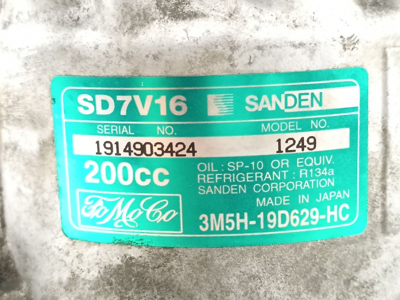 Recambio de compresor aire acondicionado para ford focus c-max 2.0 referencia OEM IAM 3M5H19D629HC  