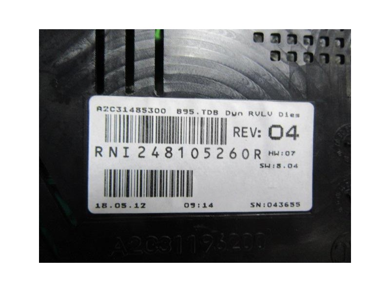 Recambio de cuadro instrumentos : renault megane : 1.5 dci k9k 837 [2012] para renault megane 1.5 dci k9k 837 referencia OEM IAM