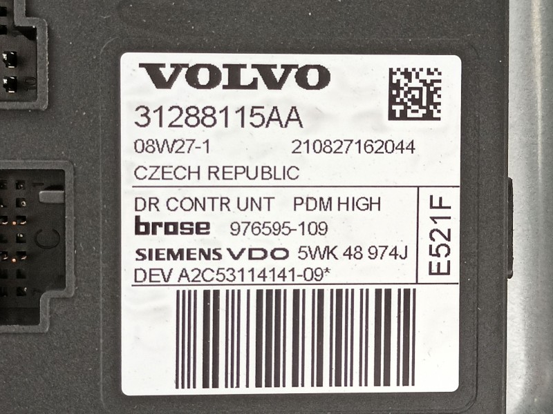 Recambio de elevalunas delantero derecho para volvo c30 1.6 d referencia OEM IAM 30784510 8679979 31288115AA