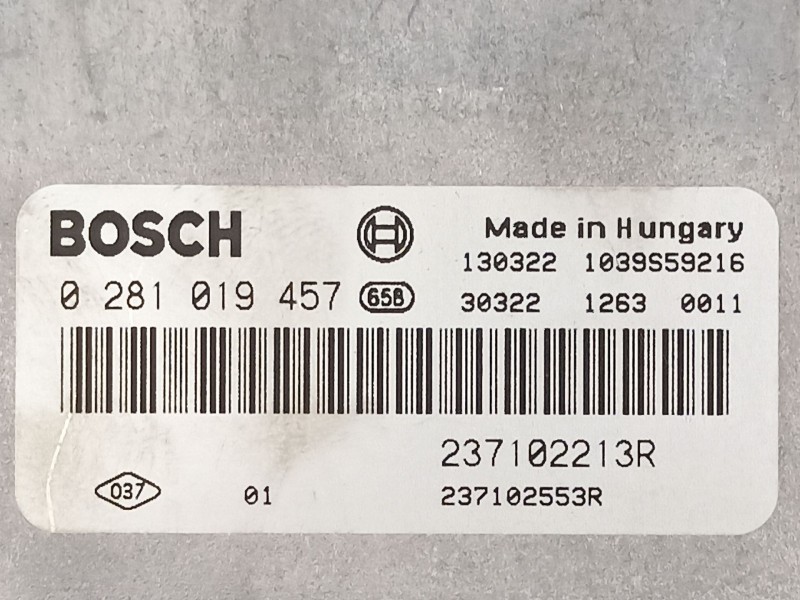 Recambio de centralita para dacia sandero ambiance referencia OEM IAM 237102213R 0281019457 