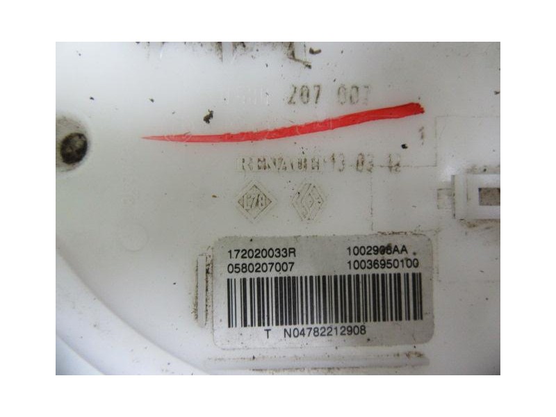Recambio de bomba gasolina / aforadores : renault megane : 1.5 dci k9k 837 [2012] para renault megane 1.5 dci k9k 837 referencia
